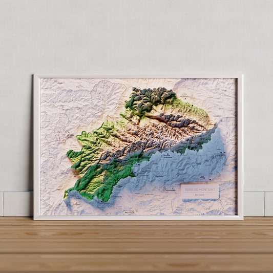 SERRA DE MONTSANT. Mapa topográfico.