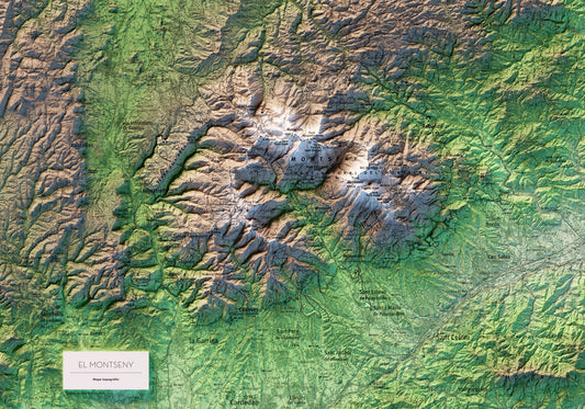 PARC NATURAL DEL MONTSENY. Mapa topográfico.