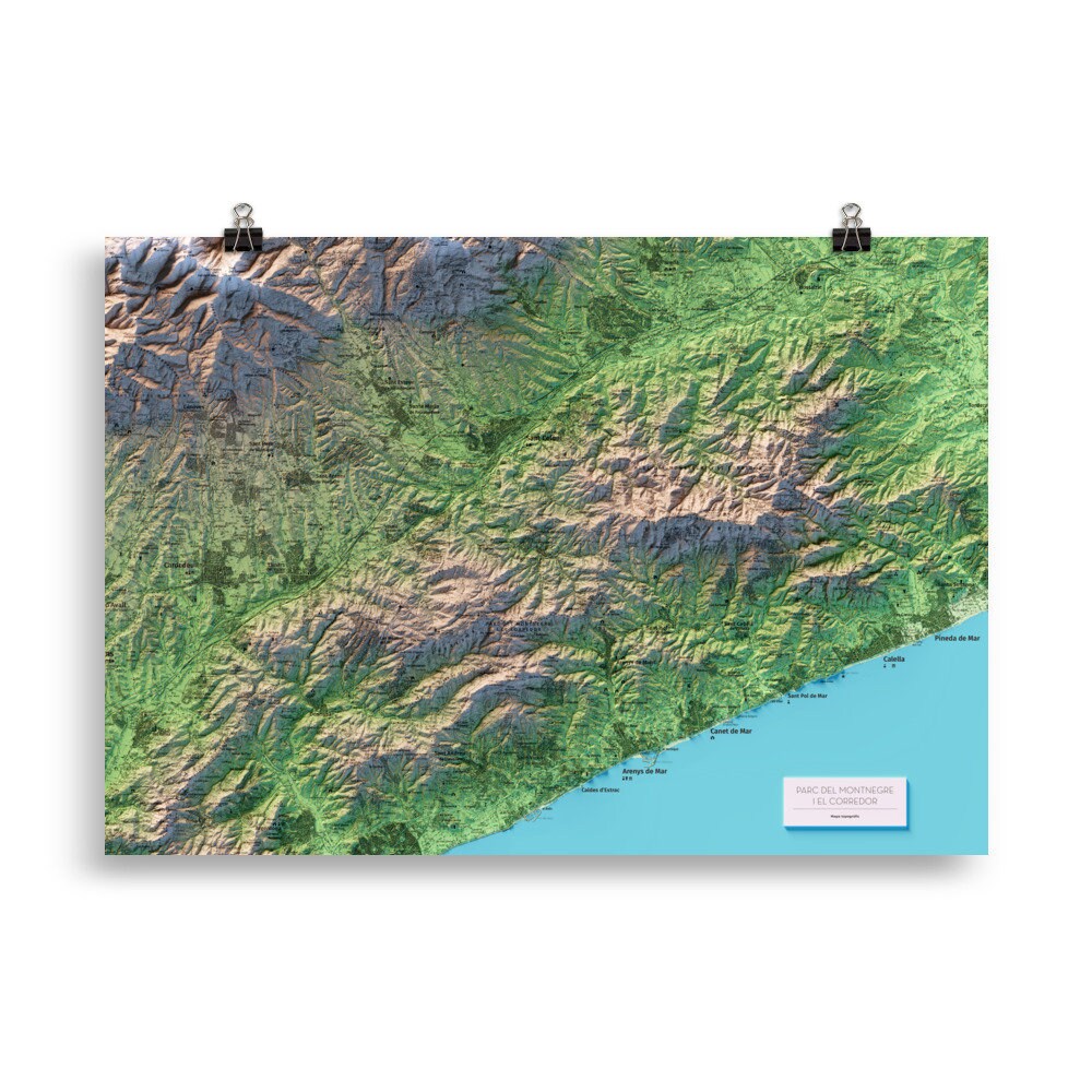 PARC DEL MONTNEGRE I EL CORREDOR. Mapa topográfico.