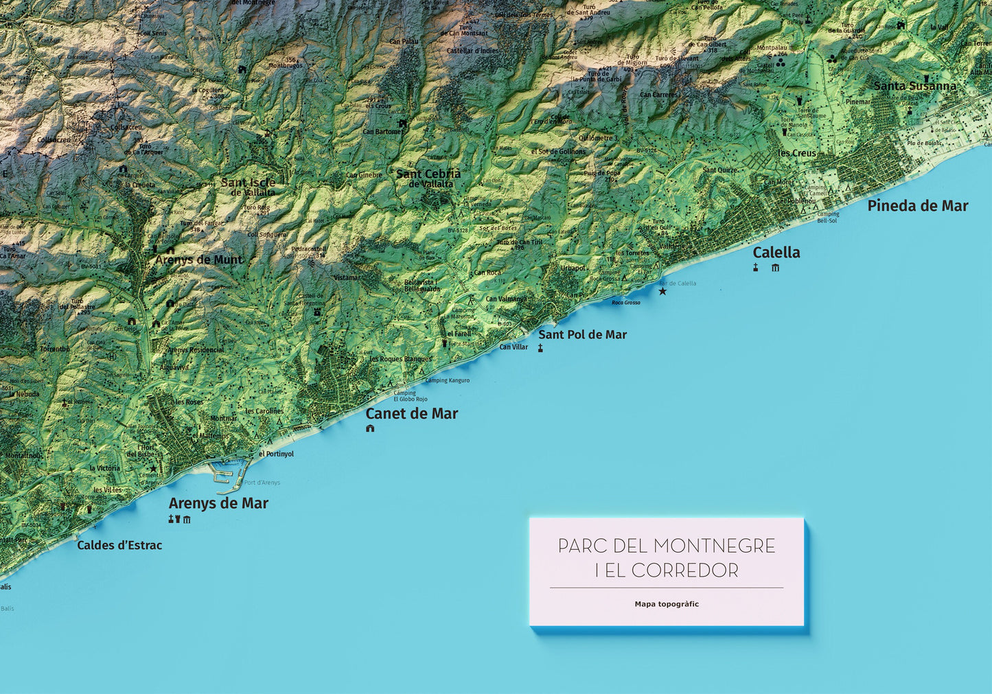 PARC DEL MONTNEGRE I EL CORREDOR. Mapa topográfico.
