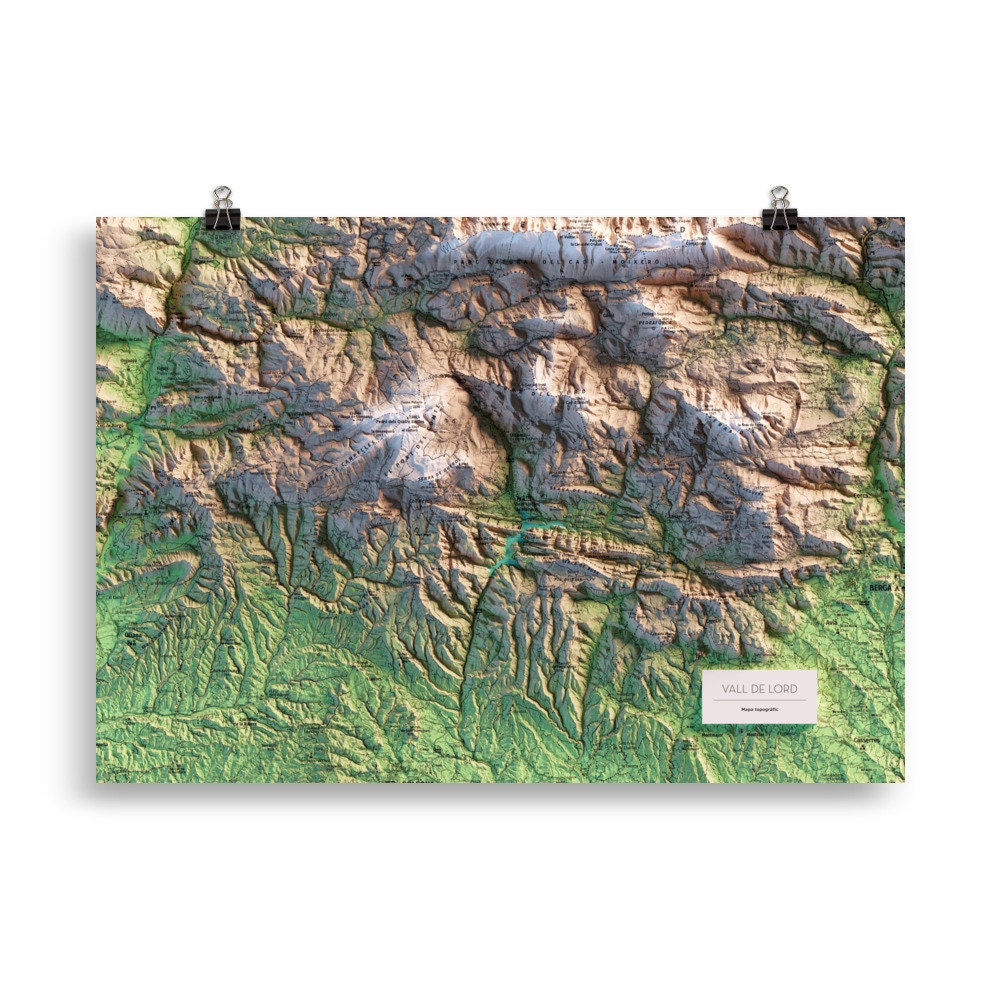 VALL DE LORD. Mapa topográfico.