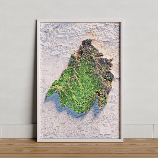 EL LLUÇANÈS. Mapa topográfico.