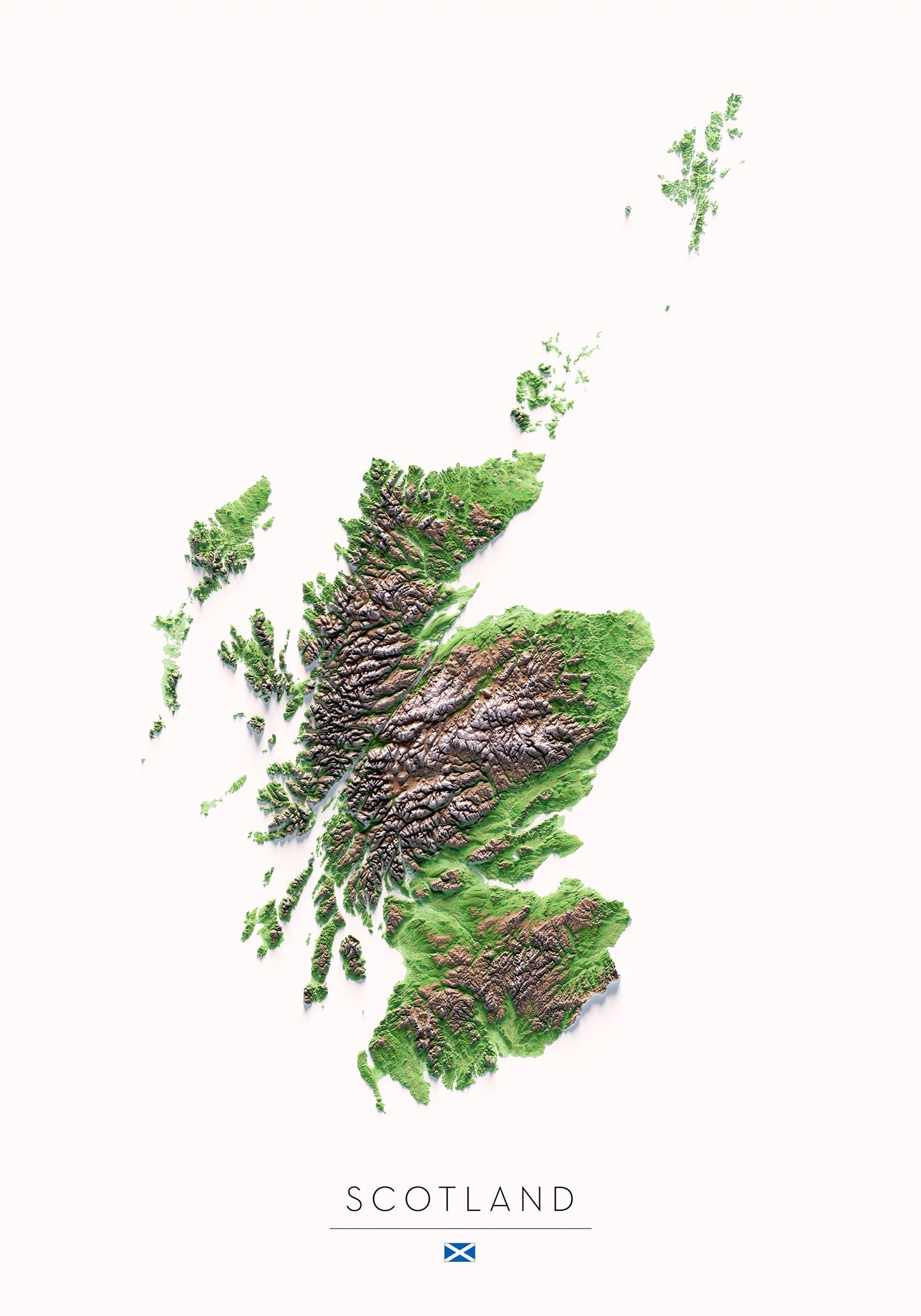 ESCÒCIA. Mapa de relleu.