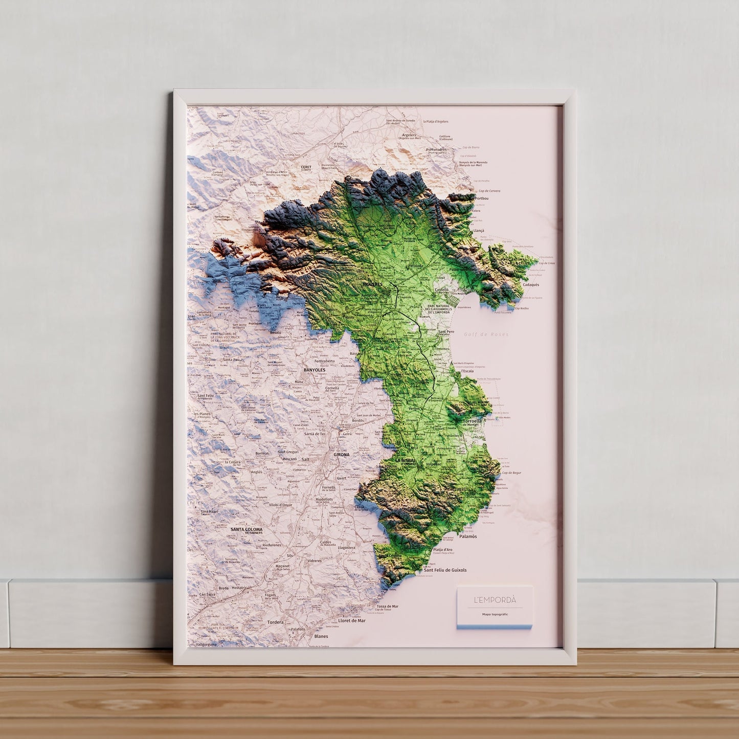 L'EMPORDÀ. Mapa topográfico.