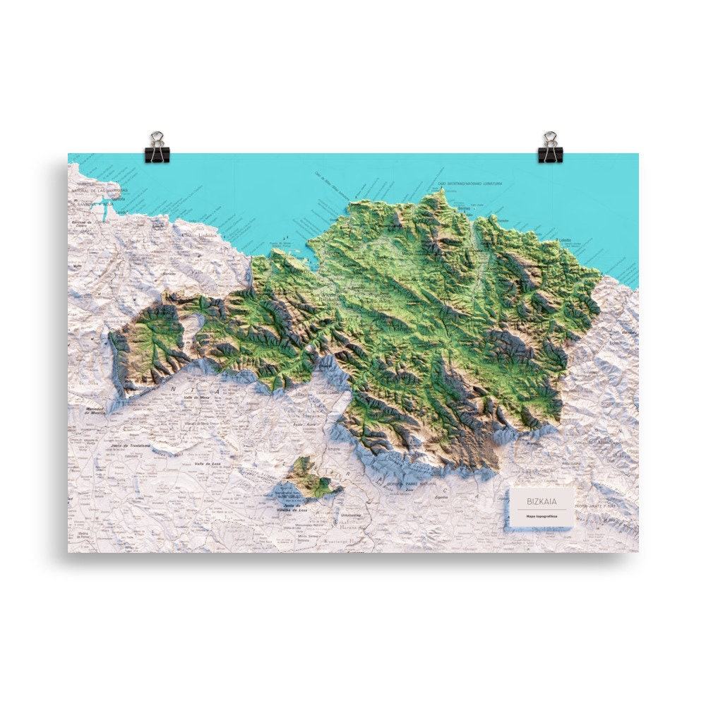 BIZKAIA. Mapa topográfico.