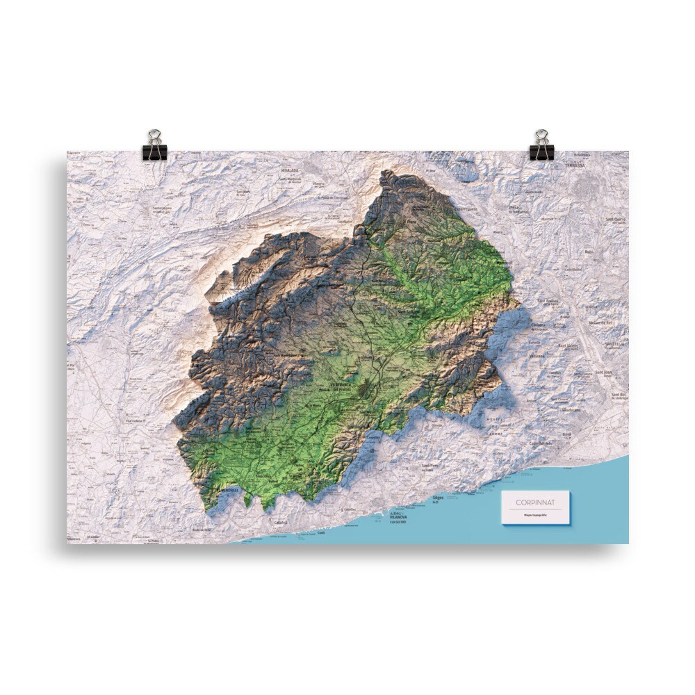 CORPINNAT. Mapa topográfico.