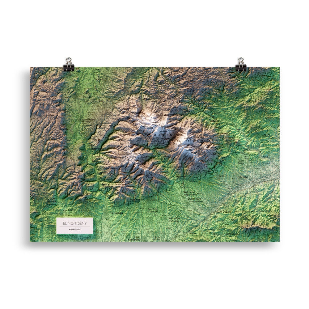 PARC NATURAL DEL MONTSENY. Mapa topográfico.