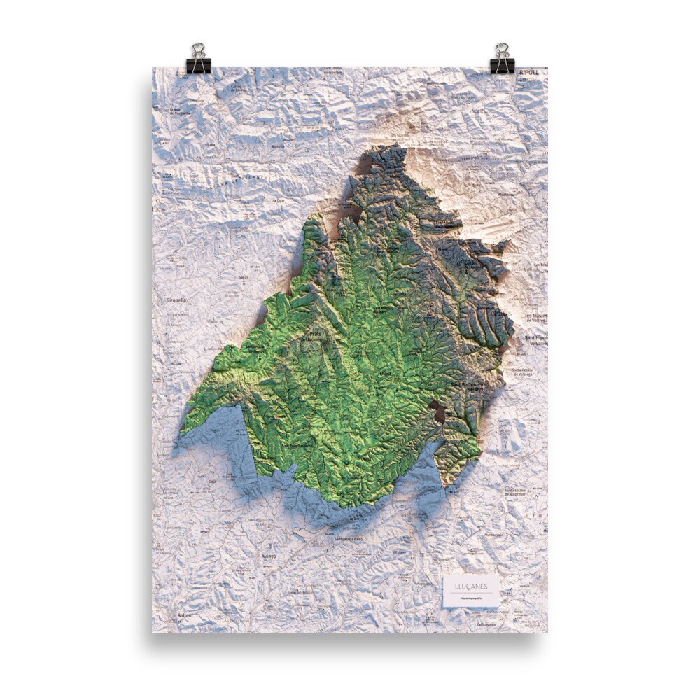 EL LLUÇANÈS. Mapa topográfico.