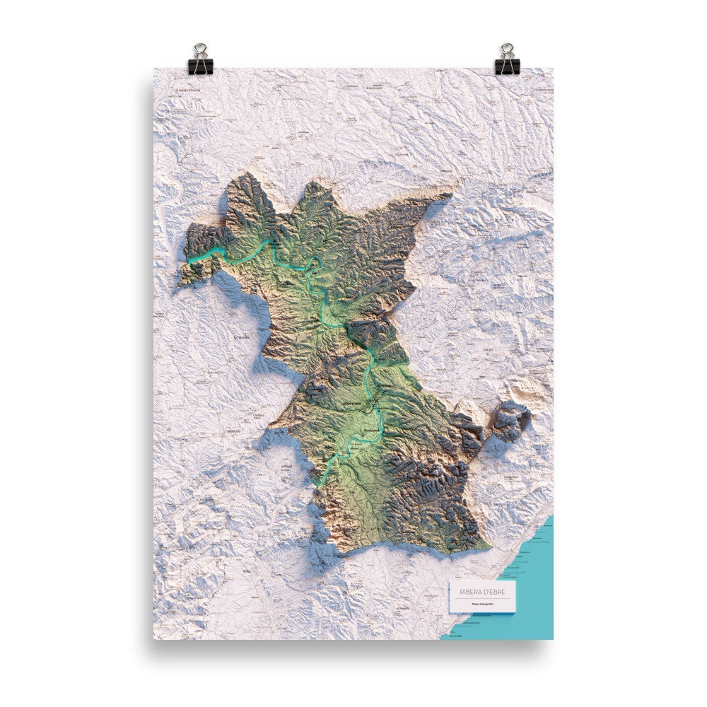 RIBERA D'EBRE. Mapa topográfico.