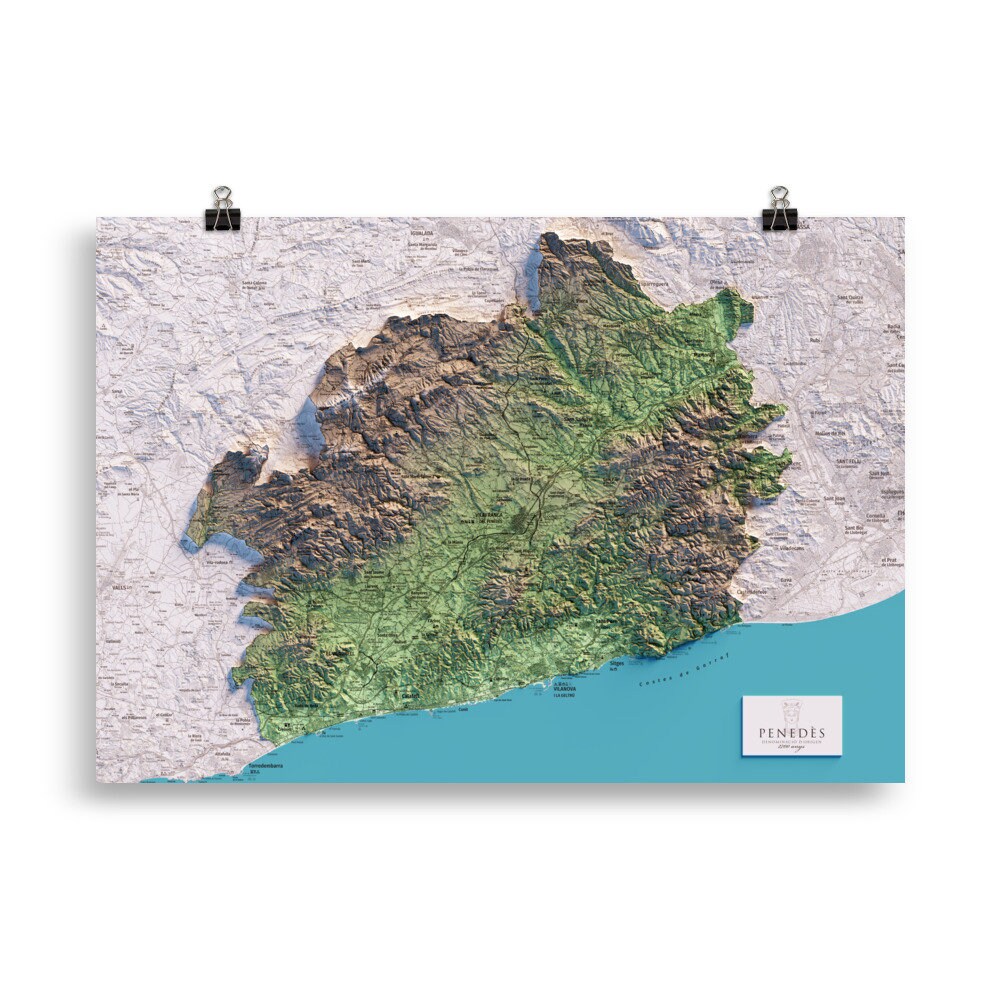 DO PENEDÈS. Mapa topográfico.
