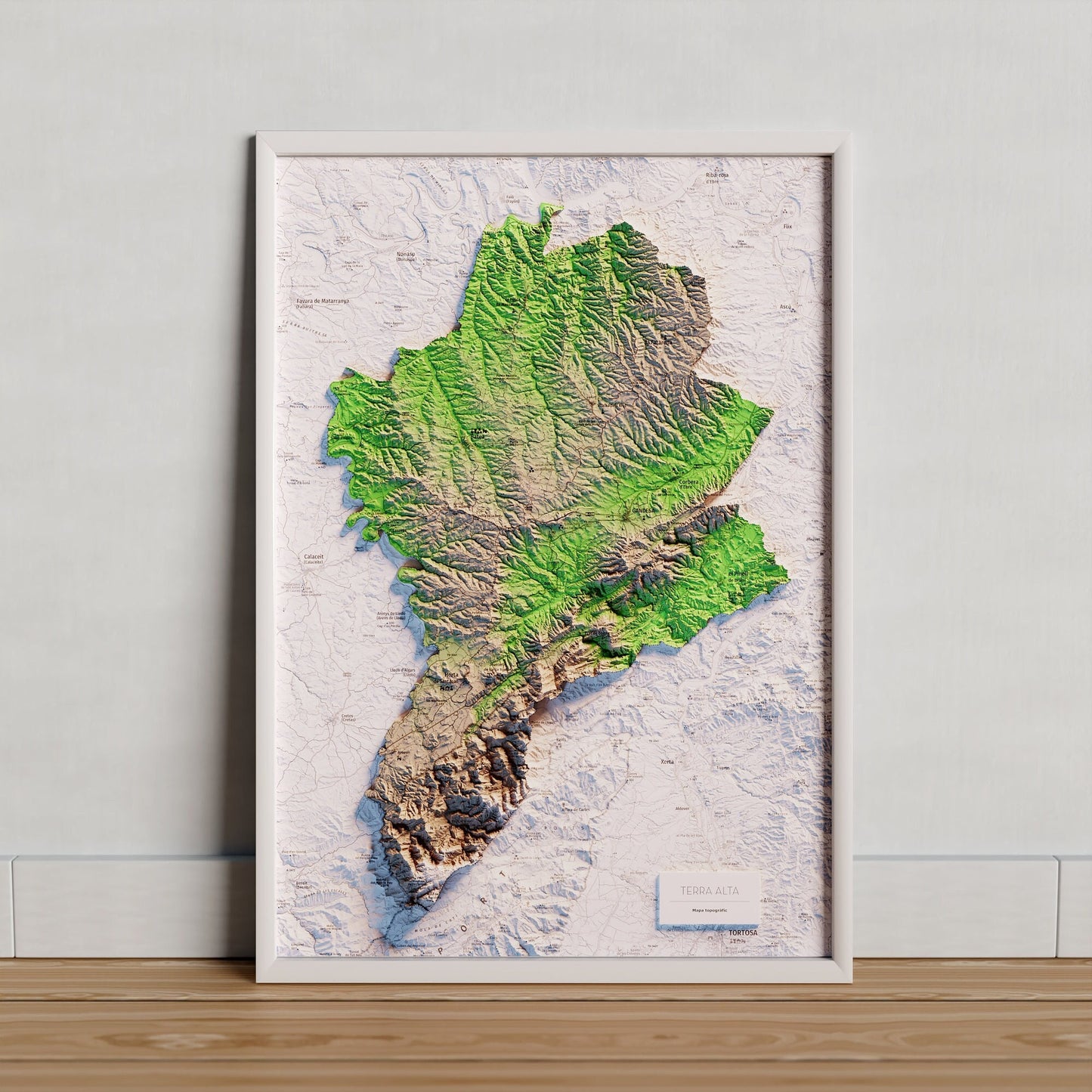 TERRA ALTA. Mapa topográfico.