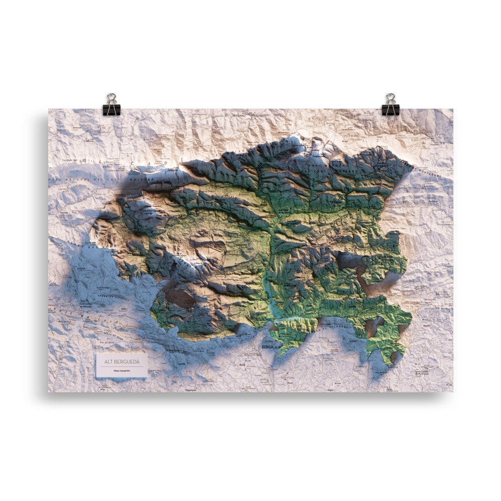 ALT BERGUEDÀ. Mapa topográfico.