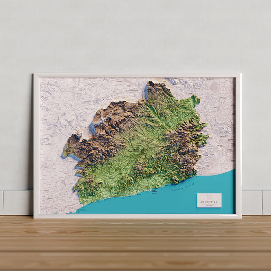 DO PENEDÈS. Mapa topográfico.