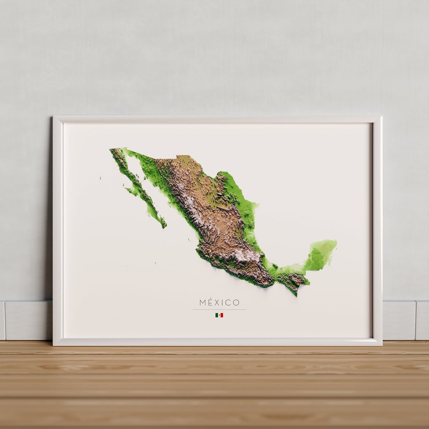 MÉXICO. Mapa de relleu a color.