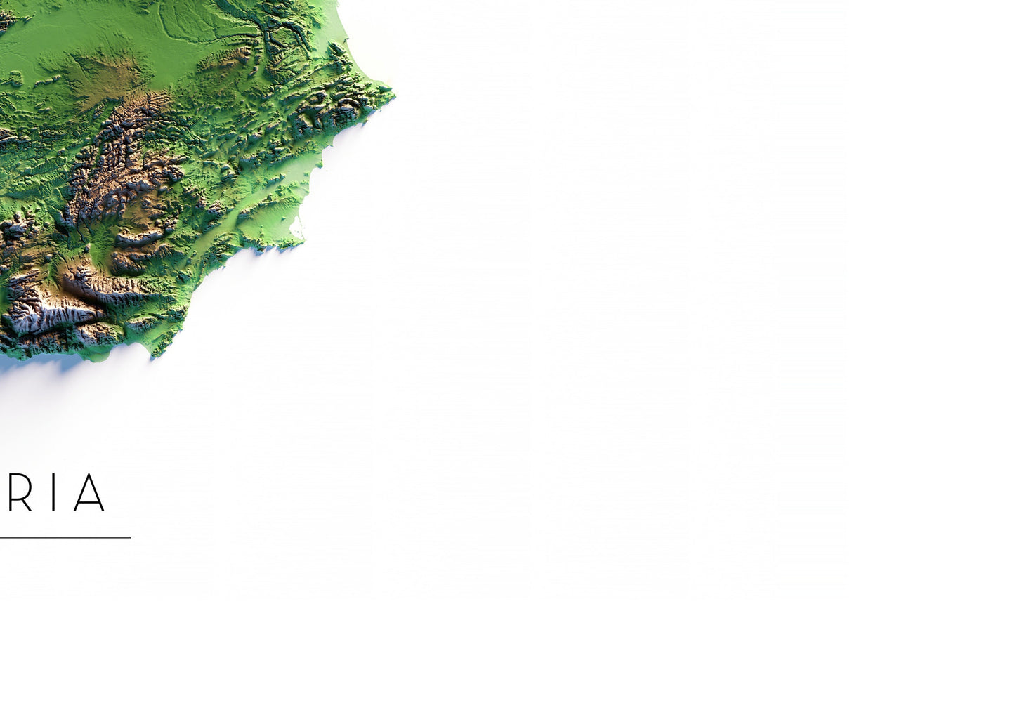 IBÈRIA. Mapa de relleu.