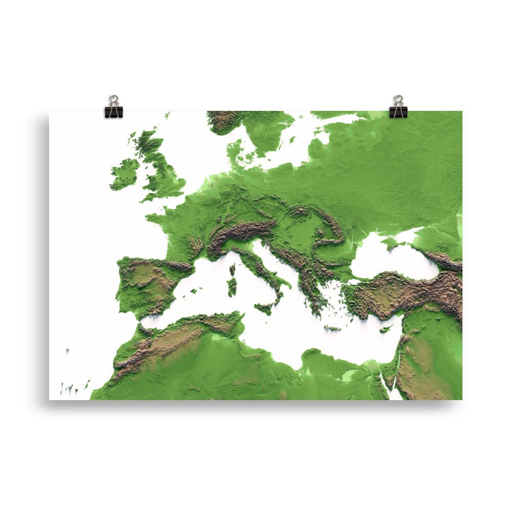 EL MEDITERRANI. Mapa de relleu.