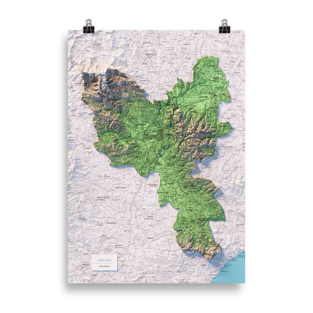 EL GIRONÈS. Mapa topográfico.