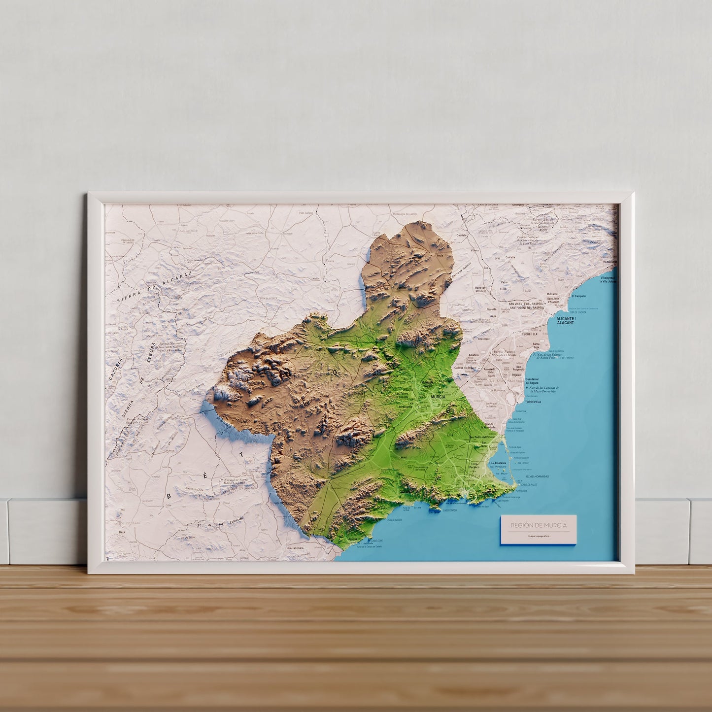 REGIÓN DE MURCIA. Mapa topográfico.