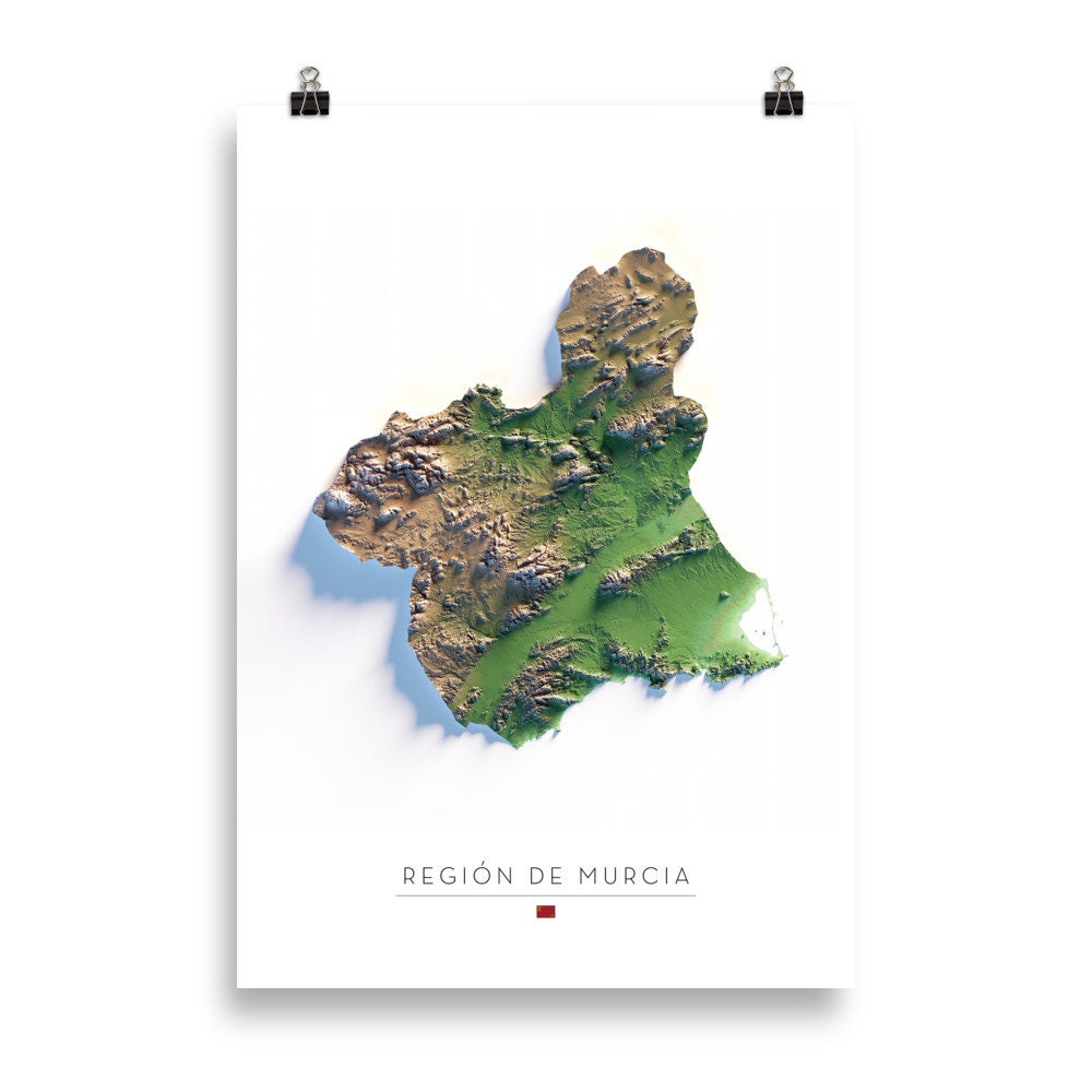 REGIÓN DE MURCIA. Mapa de relieve.