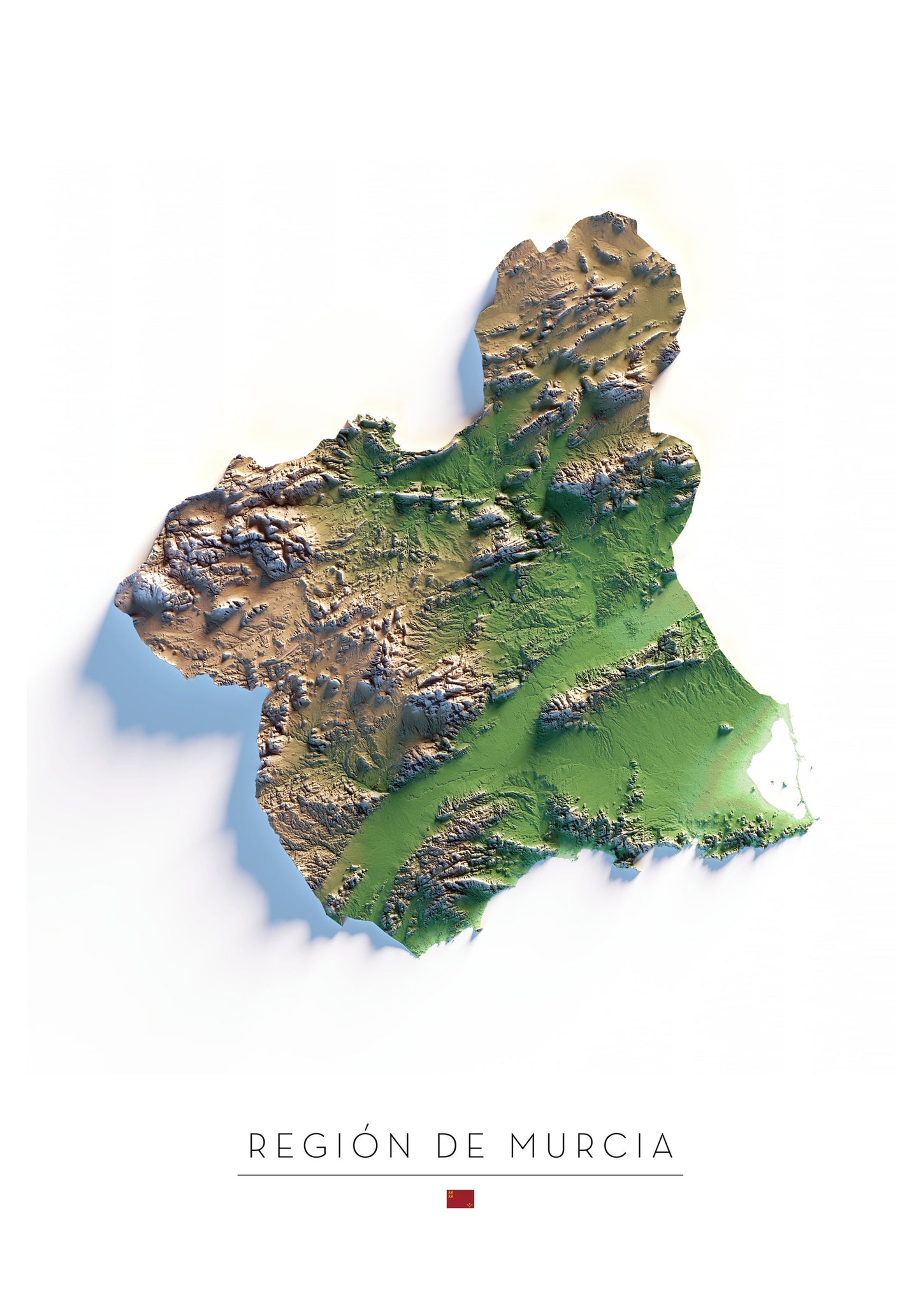 REGIÓN DE MURCIA. Mapa de relieve.