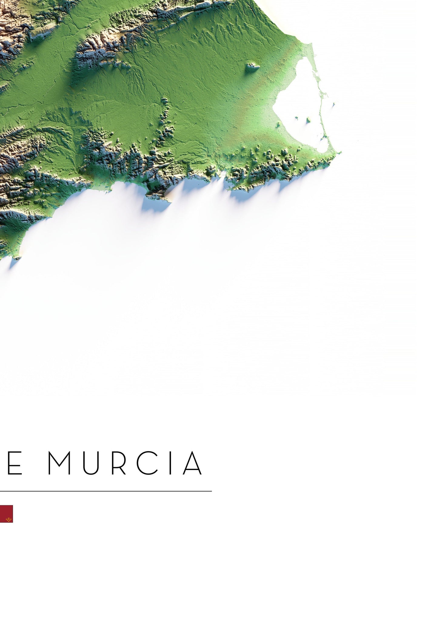 REGIÓN DE MURCIA. Mapa de relieve.