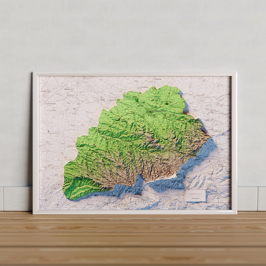 LES GARRIGUES. Mapa topográfico.