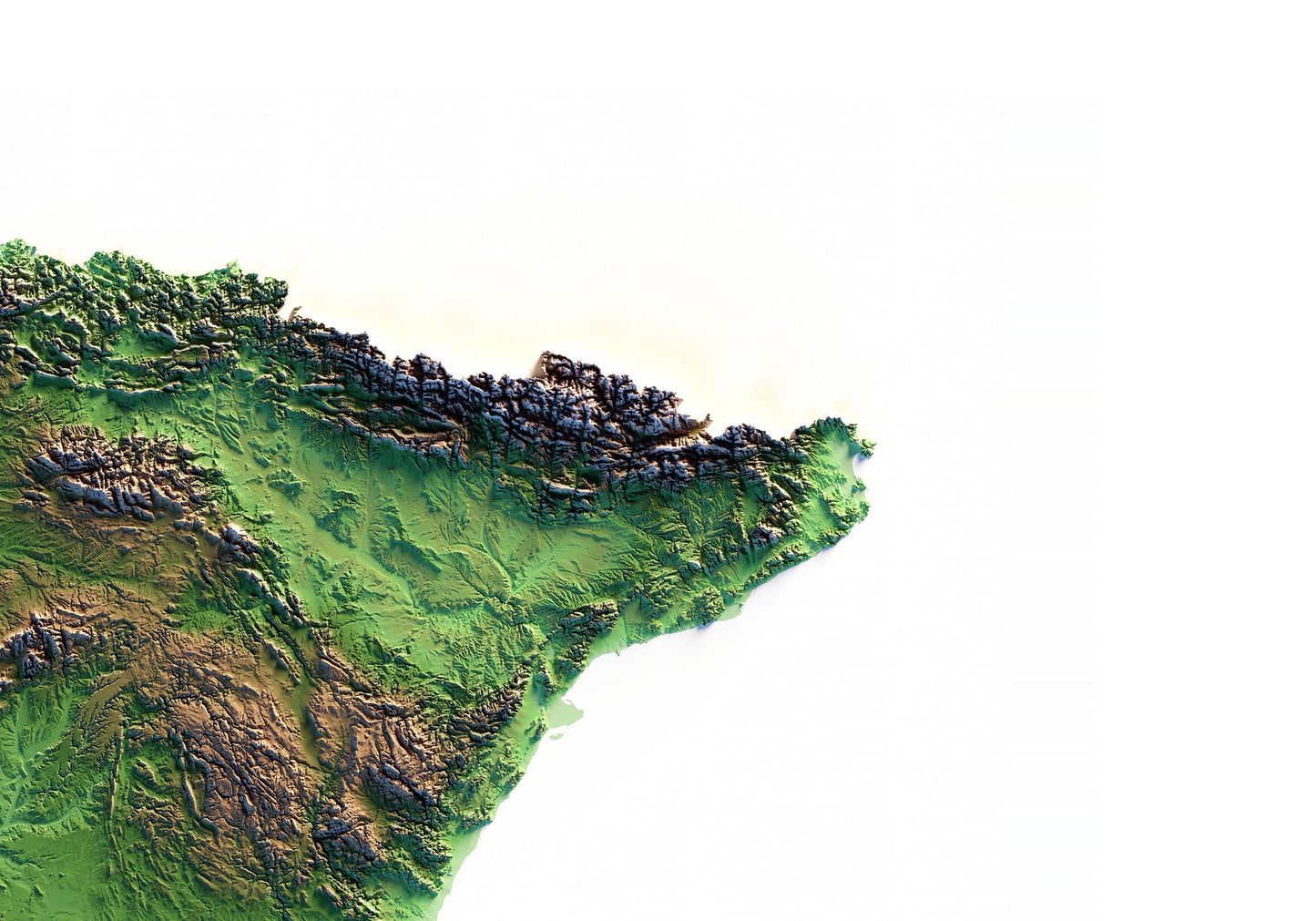 IBÈRIA. Mapa de relleu.