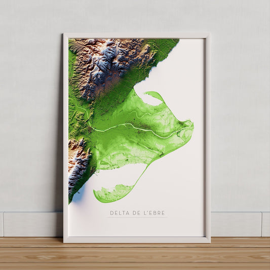 DELTA DE L'EBRE. Mapa de relleu.