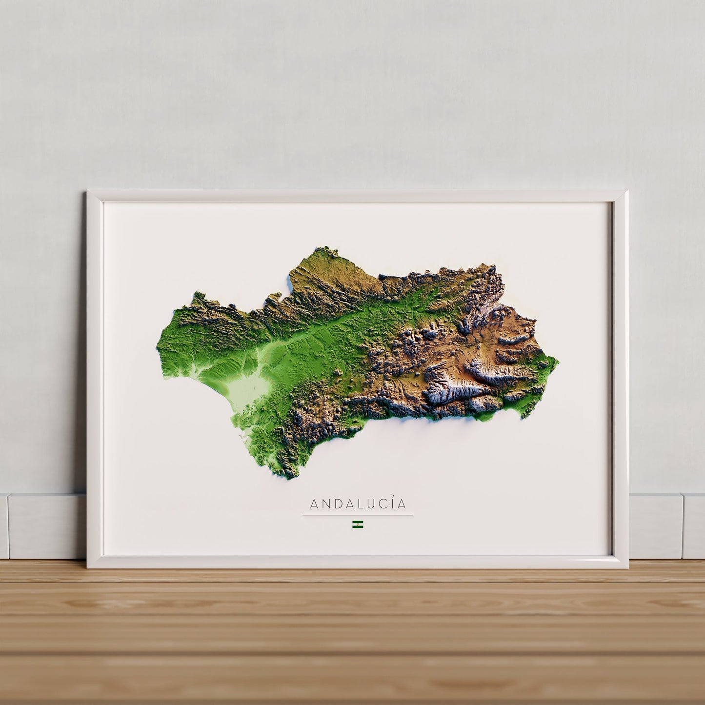 ANDALUCÍA. Mapa de relieve.
