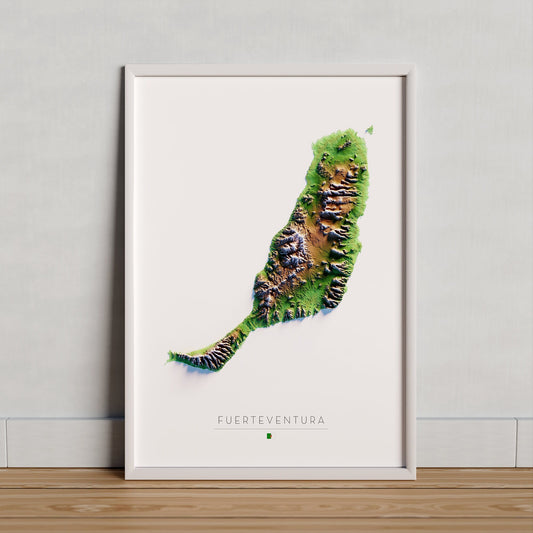 FUERTEVENTURA. Mapa de relieve.