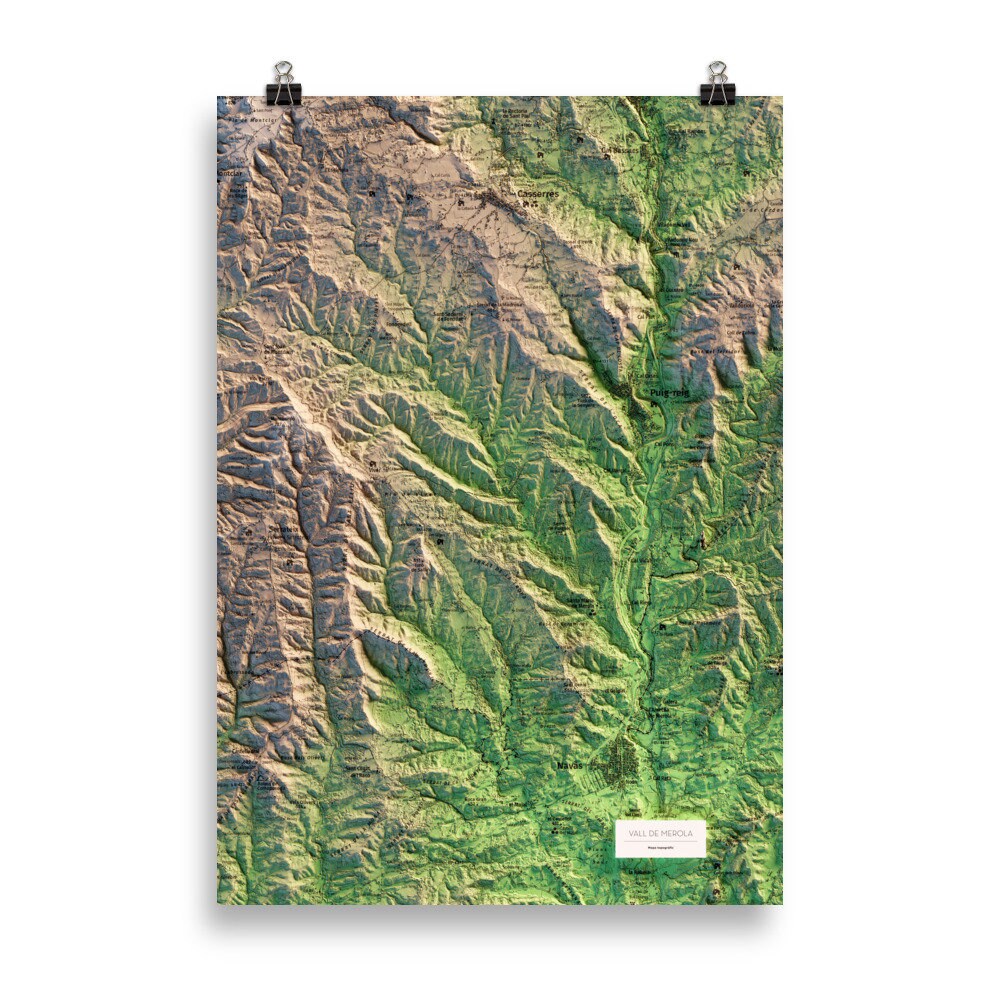 LA VALL DE MEROLA. Mapa topográfico.