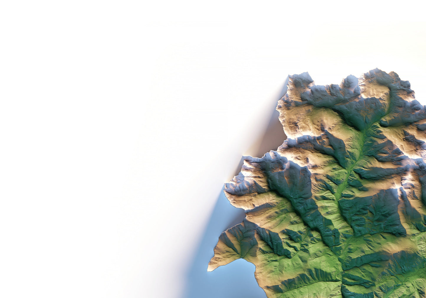 ANDORRA. Mapa de relleu.