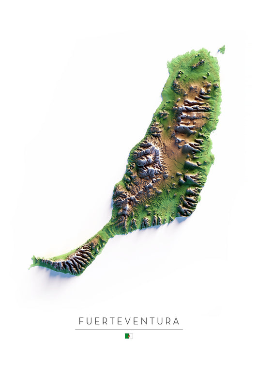 FUERTEVENTURA. Mapa de relieve.