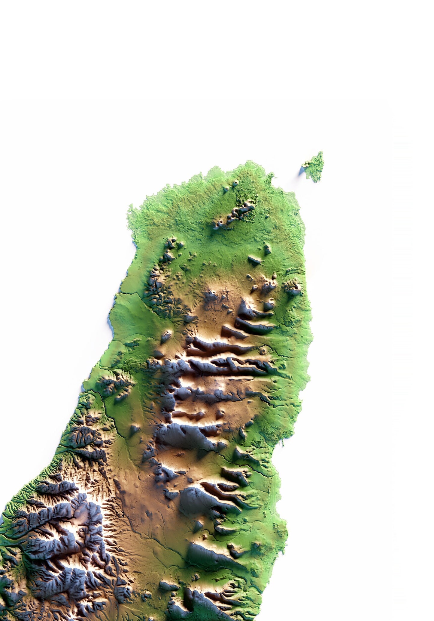 FUERTEVENTURA. Mapa de relieve.