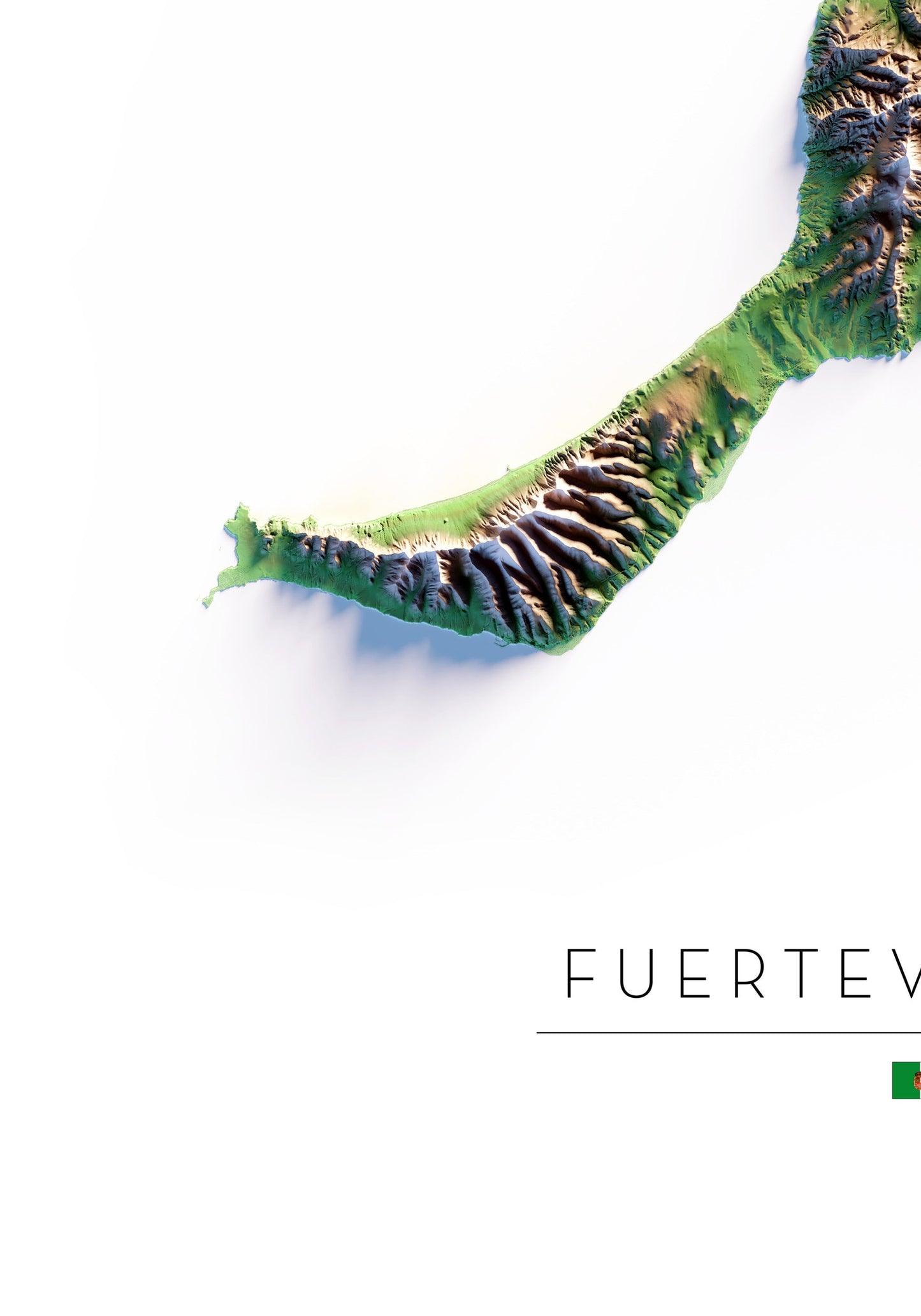 FUERTEVENTURA. Mapa de relieve.