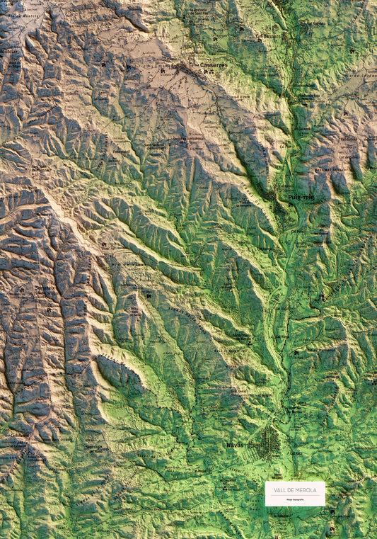 LA VALL DE MEROLA. Mapa topográfico.