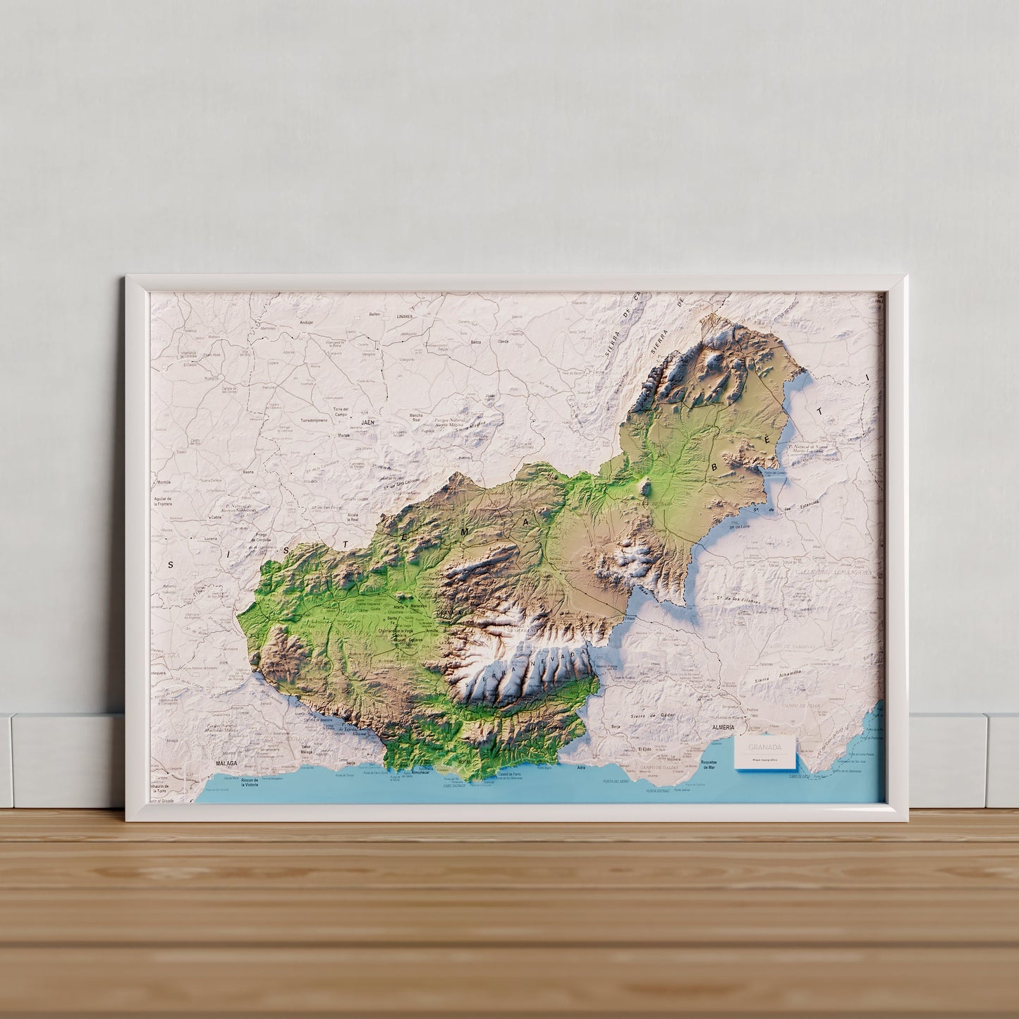 GRANADA. Mapa topográfico.