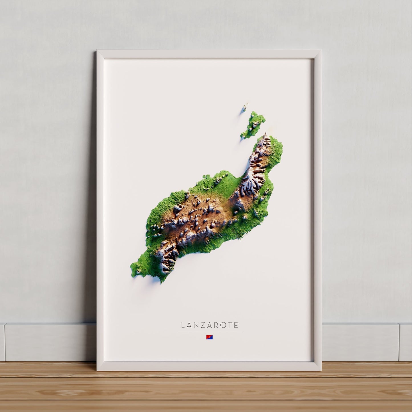 LANZAROTE. Mapa de relieve.