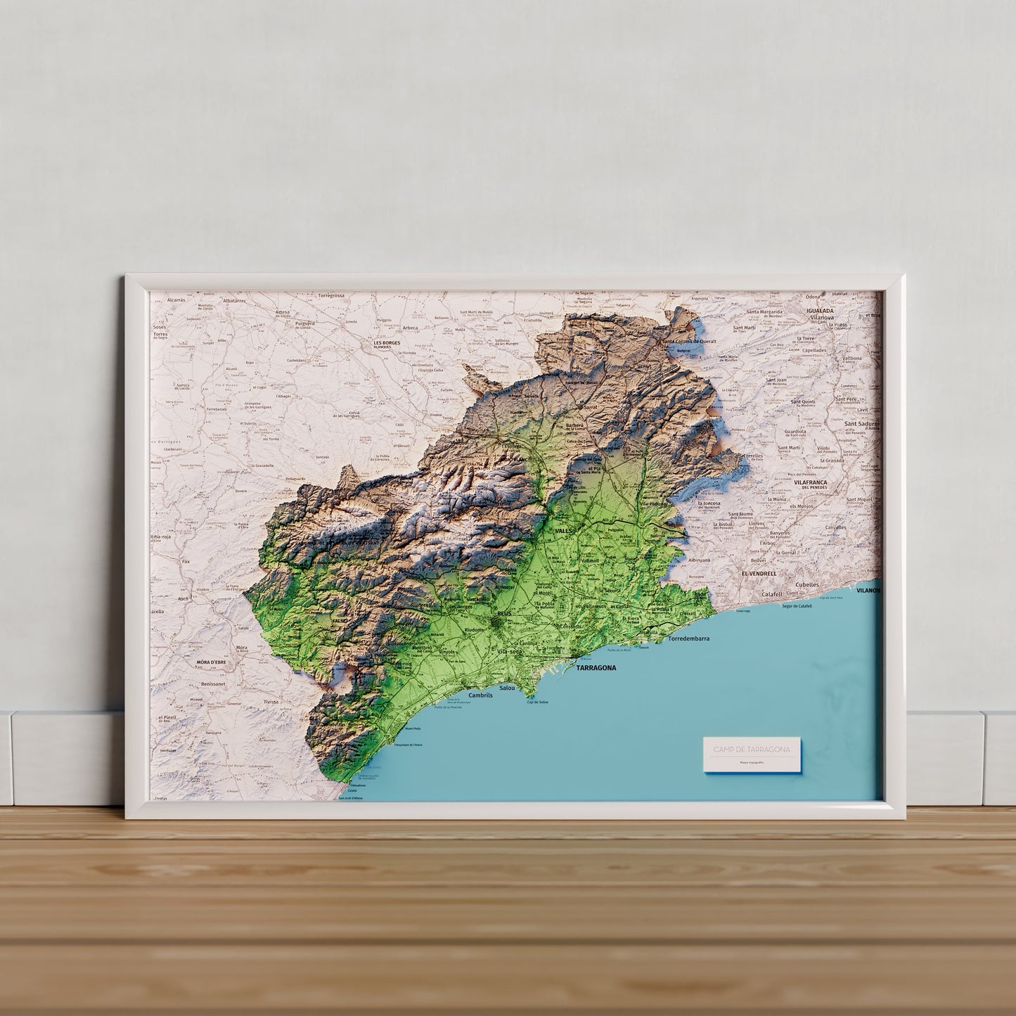 CAMP DE TARRAGONA. Mapa topográfico.