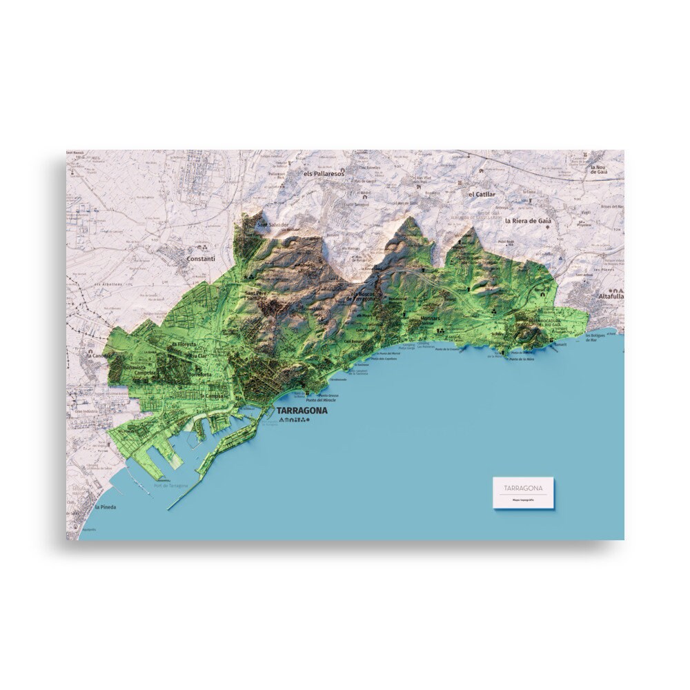CIUTAT DE TARRAGONA. Mapa topográfico.
