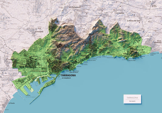 CIUTAT DE TARRAGONA. Mapa topográfico.