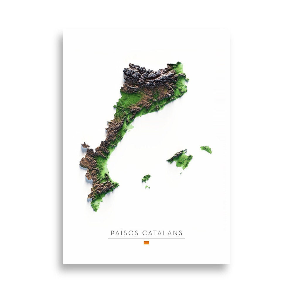 PAÏSOS CATALANS. Mapa de relleu.