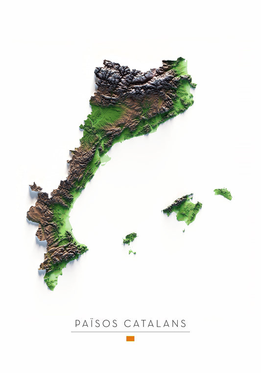 PAÏSOS CATALANS. Mapa de relleu.