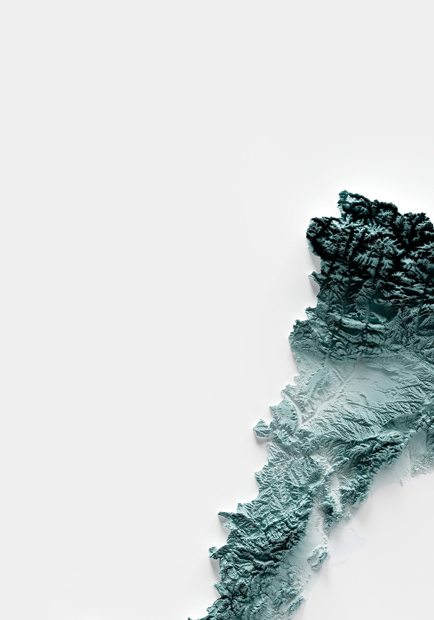 CATALAN COUNTRIES. Artistic relief map.