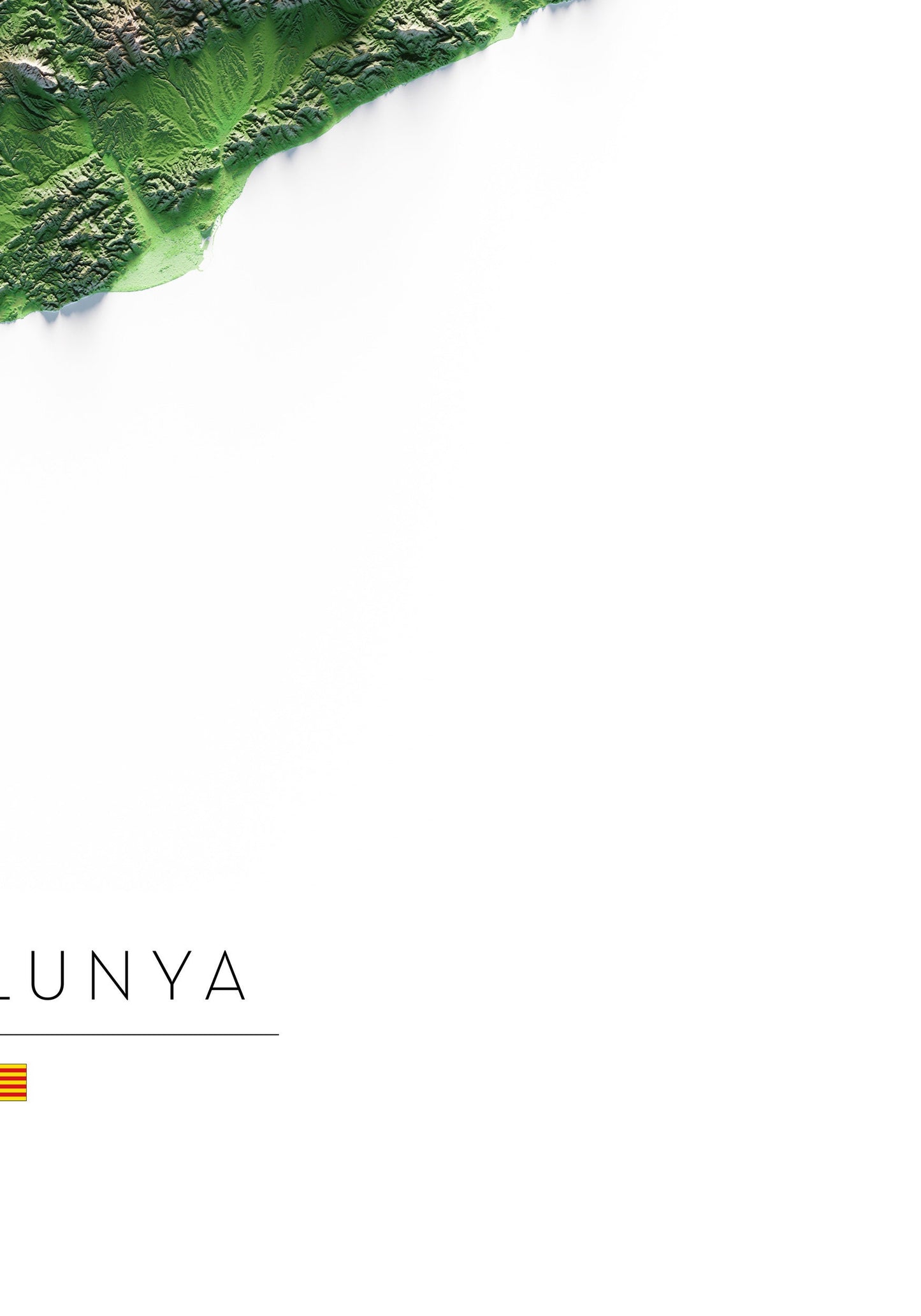 CATALUNYA, LA CATALUNYA NORD I ANDORRA. Mapa de relleu.