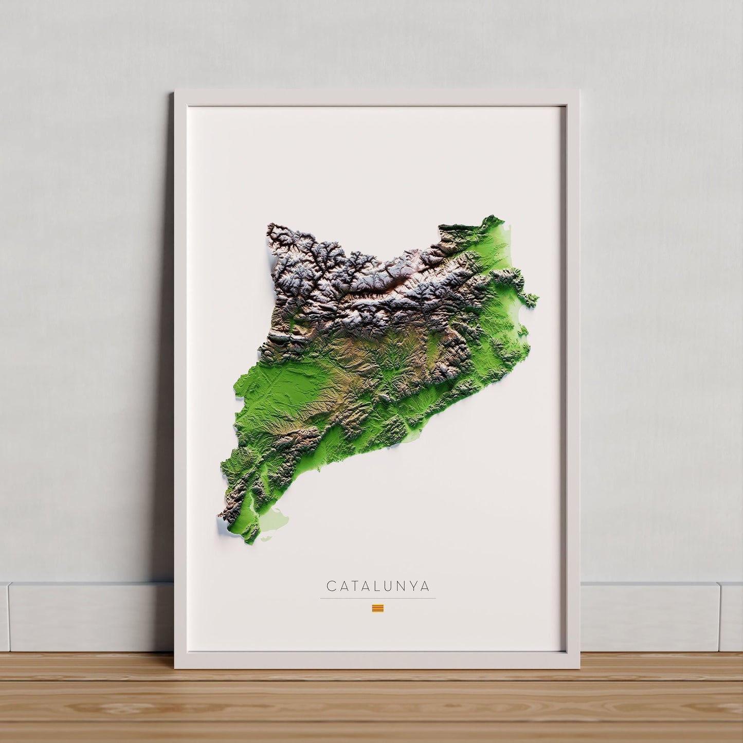 CATALUNYA, LA CATALUNYA NORD I ANDORRA. Mapa de relleu.