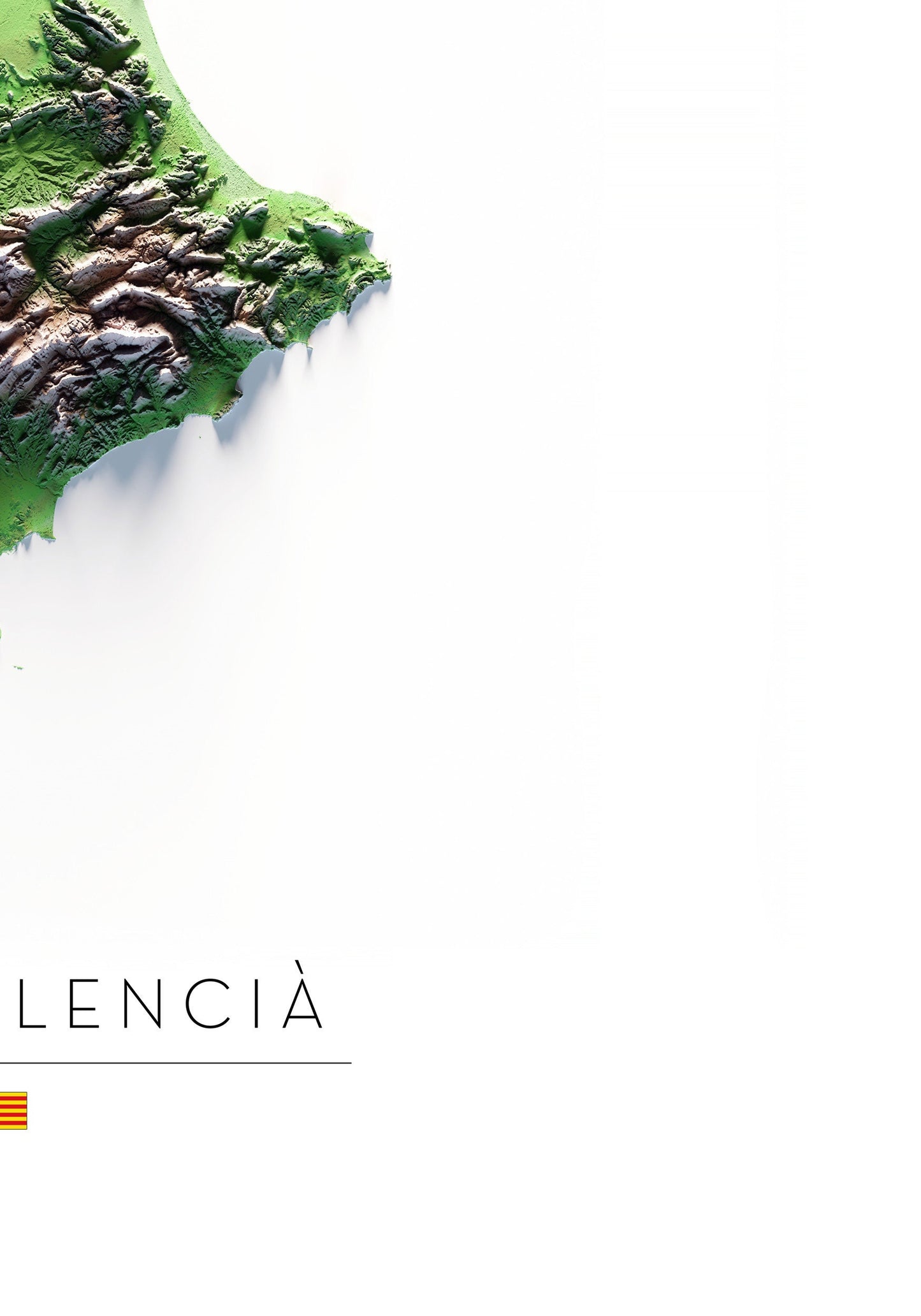 PAÍS VALENCIÀ. Mapa de relleu.