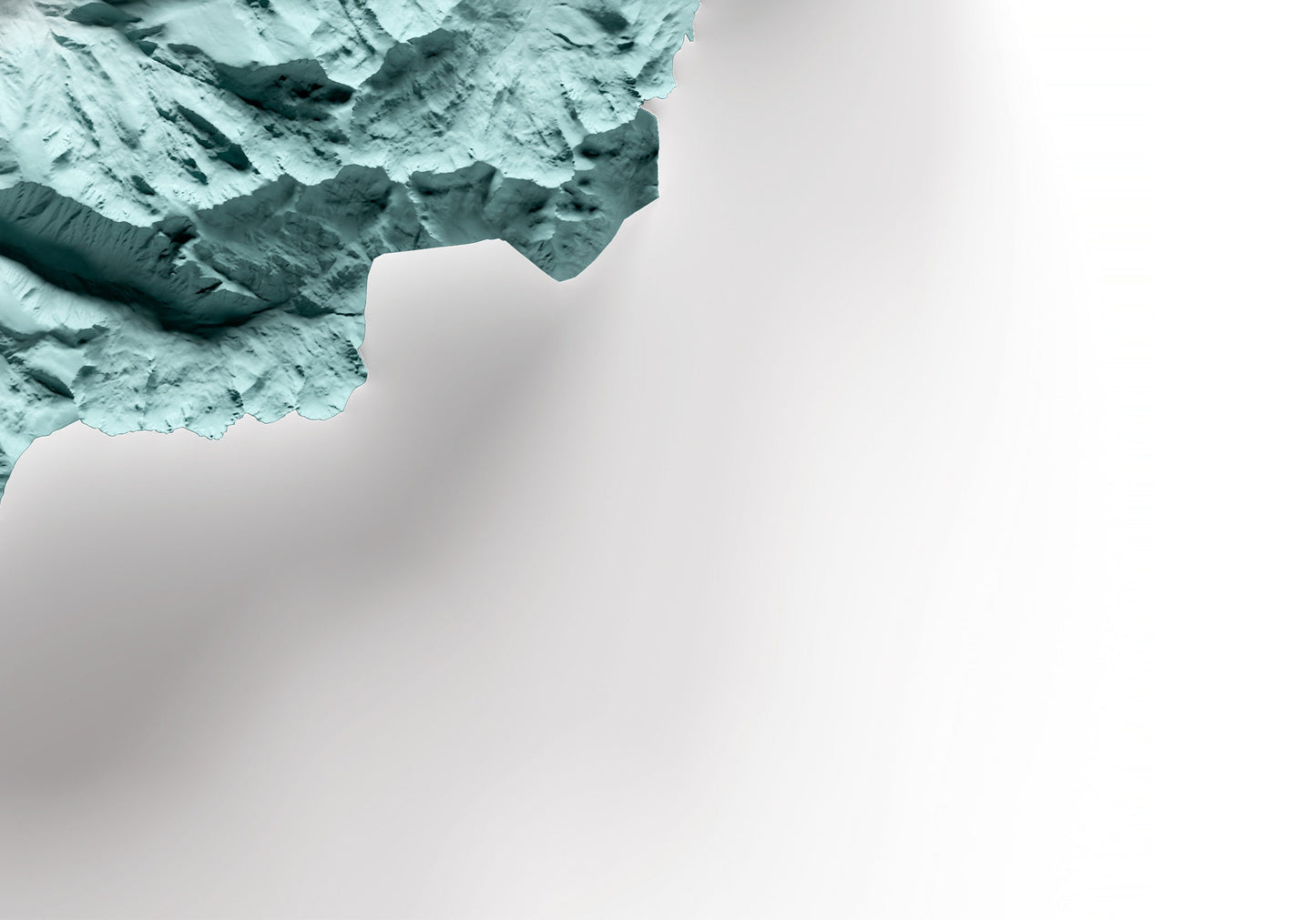 ANDORRA. Mapa de relieve artístico.