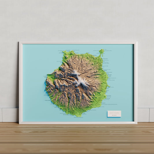 GRAN CANARIA. Mapa topográfico.