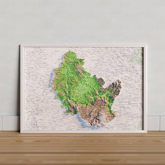 RIBEIRA SACRA. Mapa topográfico.